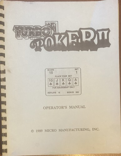 Manuale macchina video - , poker