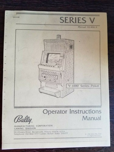 Bally slot machine v1000 - slot, "v1000